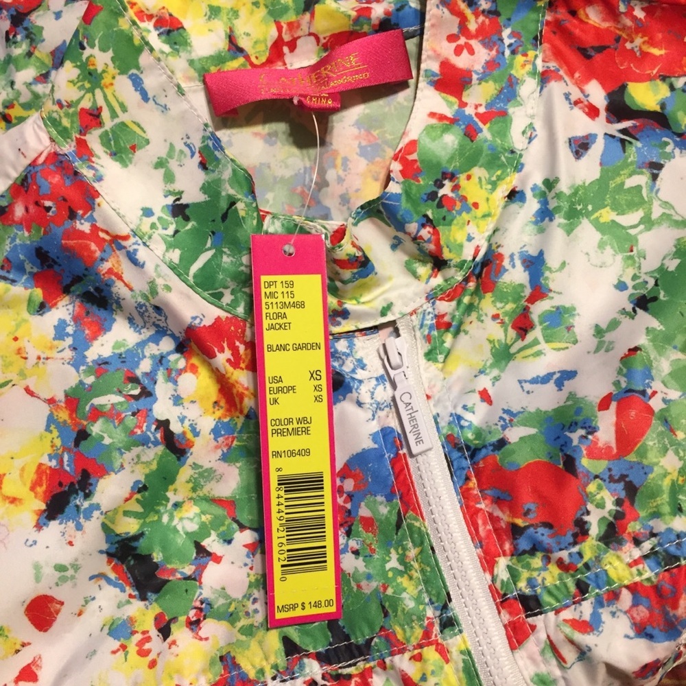 Catherine Malandrino Floral SoHo Windbreaker XS - Picture 5 of 8